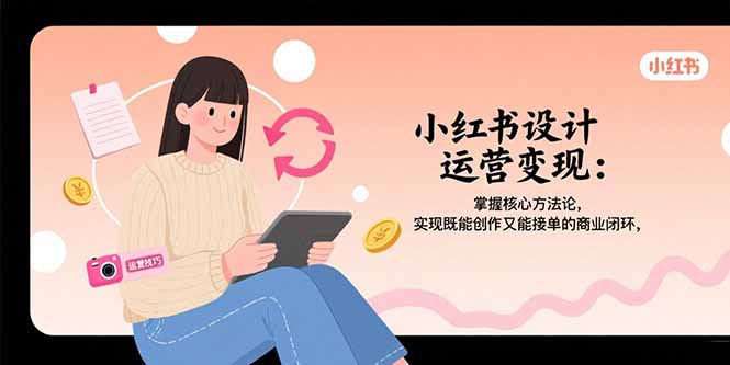 小红书设计运营变现：掌握核心方法论，实现既能创作又能接单的商业闭环-青年网赚